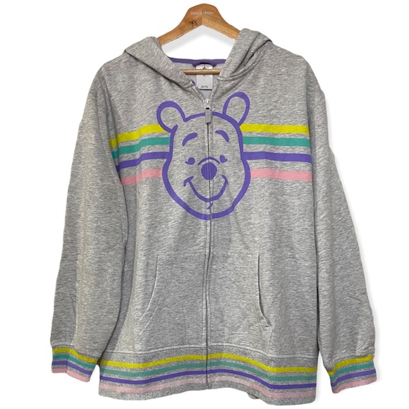 Disney Tops - Disney Parks Winnie the Pooh Zip Up Hooded Sweatshirt